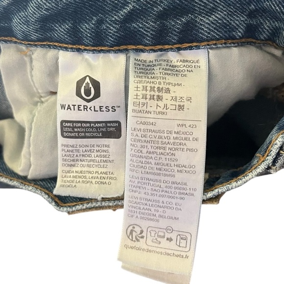 Levi's 501 Original Fit High Rise Blue Jean Shorts 31 Distressed Hem - Picture 12 of 14